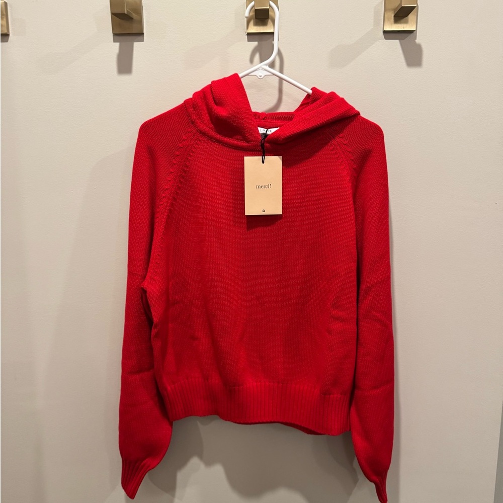 La Ligne Jill Hoodie Women's- Red, Small NWT - Picture 6 of 8